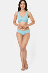 Amante Double Layered Non Wired Full Coverage Support Bra - Porcelain Blue — thumbnail 5